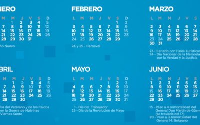 Estos son los feriados 2020 en Argentina