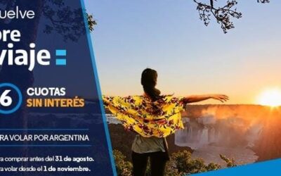Previaje y 6 cuotas sin interés para volar por Argentina