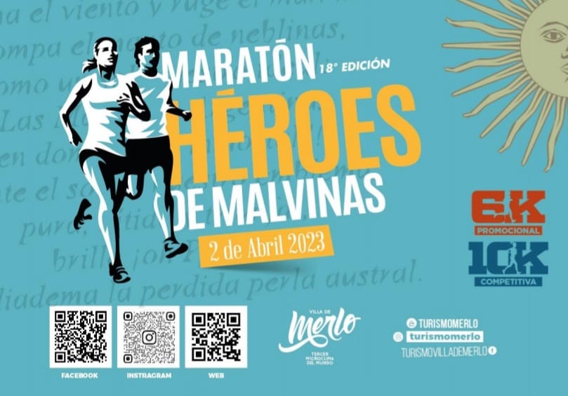 Lega la 18° Maratón Héroes de Malvinas en Villa de Merlo