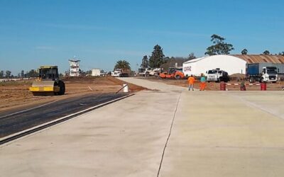 La obra del Aeropuerto de Concordia avanza con la nueva terminal y balizamiento de la pista