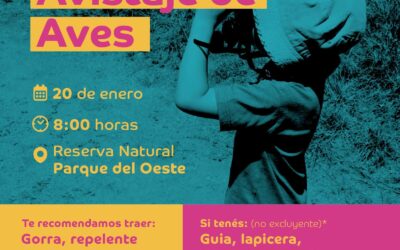 Se viene el primer avistaje de aves del año en el Parque del Oeste