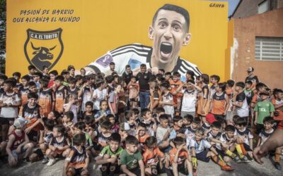 Di María tiene un nuevo mural en el club que lo vio nacer